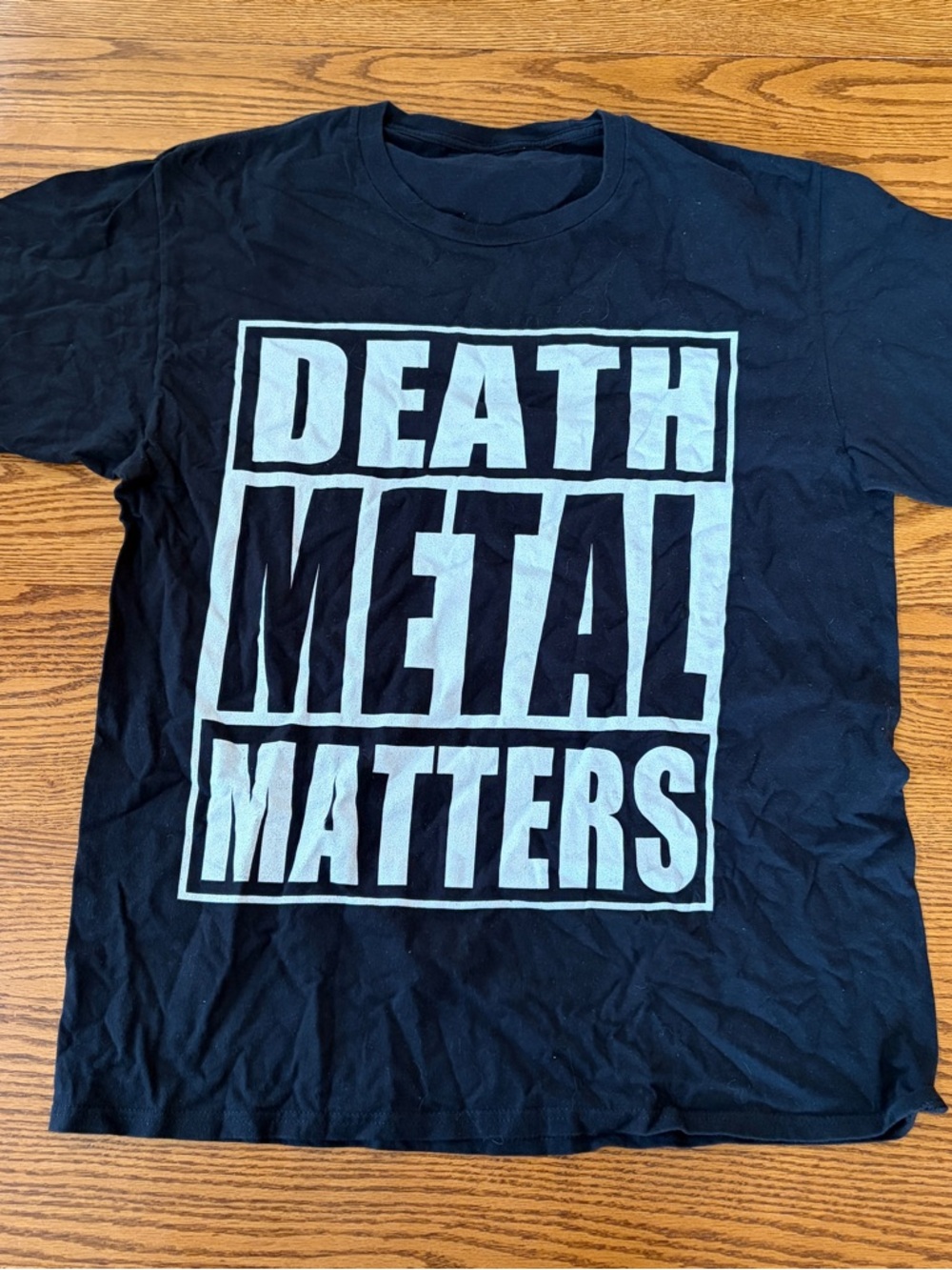 Death Metal Matters Graphic band Tee - Black with White Print